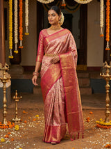 MIMOSA Gajari Kanjivaram Art Silk Saree — pose 7 styling detail