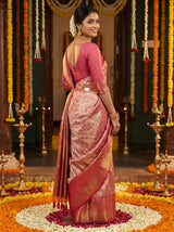 MIMOSA Gajari Kanjivaram Art Silk Saree — pose 9 styling detail