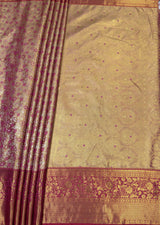 MIMOSA Gajari Kanjivaram Art Silk Saree — pallu and zari work detail