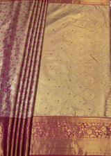 MIMOSA Gajari Kanjivaram Art Silk Saree — pallu and zari work detail