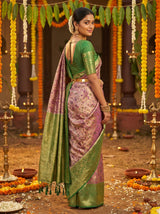 MIMOSA Magenta Kanjivaram Art Silk Saree — pose 9 styling detail