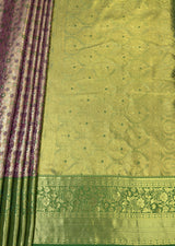 MIMOSA Magenta Kanjivaram Art Silk Saree — pallu and zari work detail