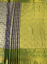 MIMOSA Violet Kanjivaram Art Silk Saree — pallu and zari work detail