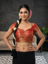 MIMOSA Chiku Saree Saree — blouse close-up