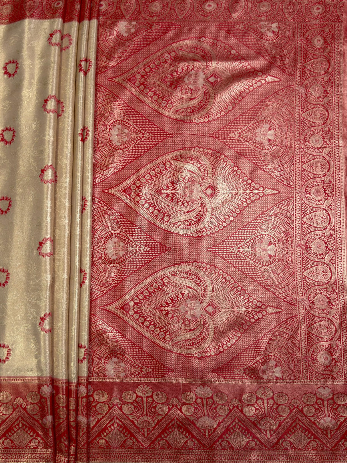 MIMOSA Chiku Saree Saree — pallu and zari work detail