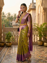 MIMOSA Olive Saree Saree — pose 3 styling detail