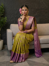 MIMOSA Olive Saree Saree — pose 8 styling detail