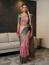 Pink  Saree