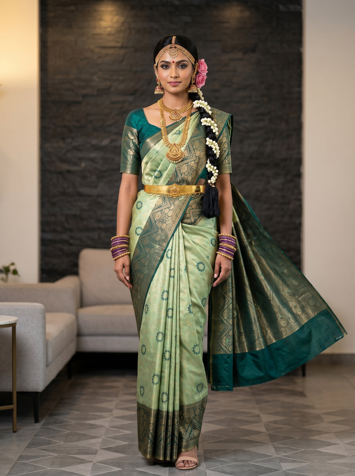 Pista  Saree