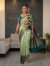 MIMOSA Pista Saree Saree — pose 6 styling detail