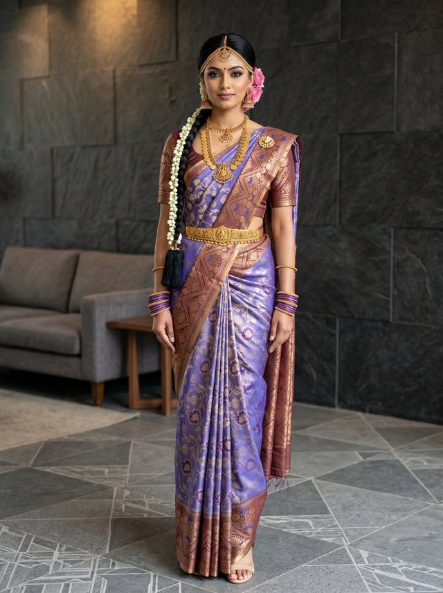 Royal Blue  Saree