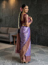 MIMOSA Royal Blue Saree Saree — pose 7 styling detail