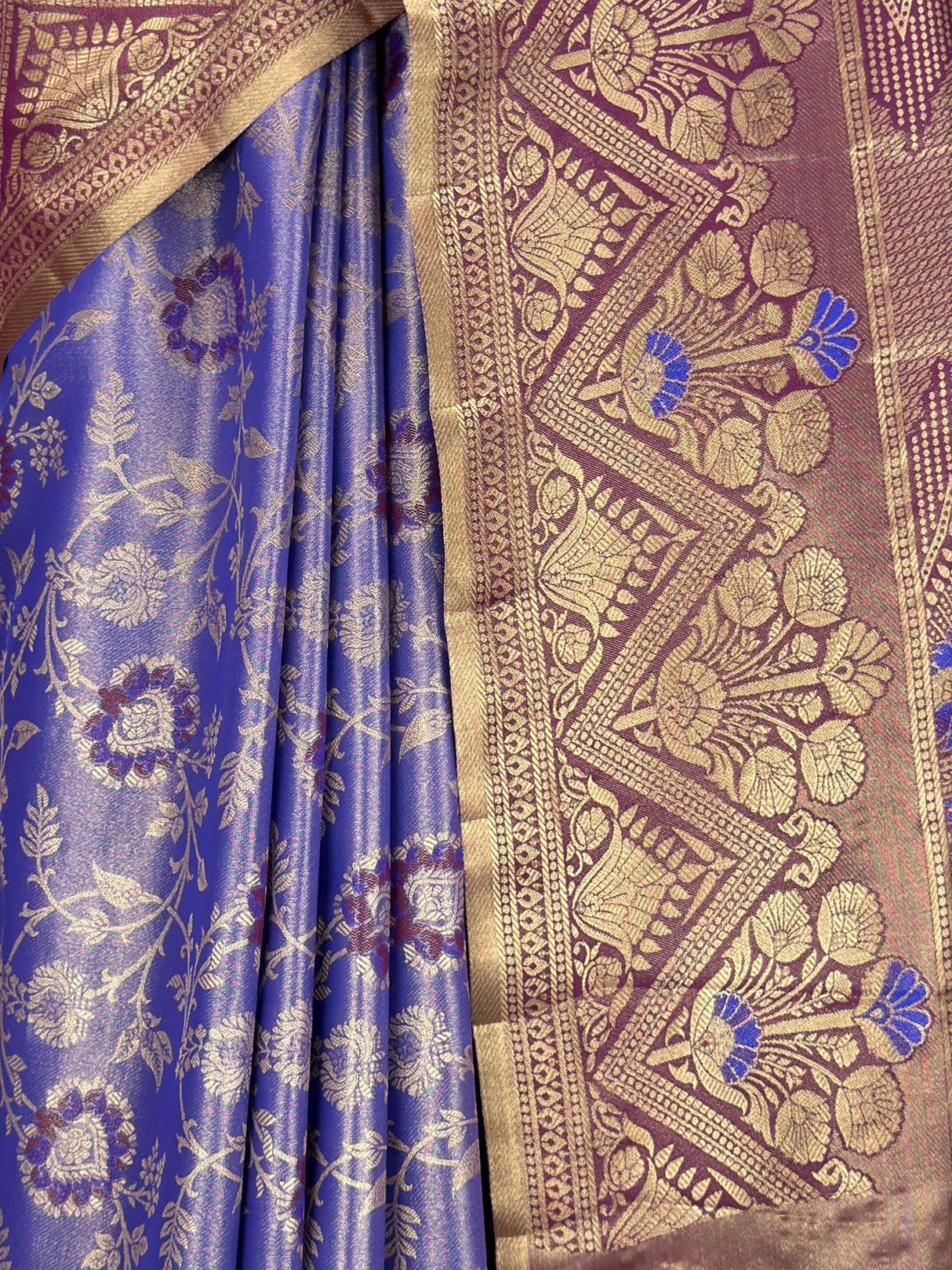 MIMOSA Royal Blue Saree Saree — fleets shot full lifestyle