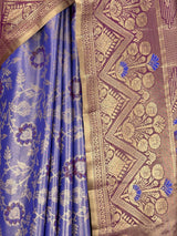 MIMOSA Royal Blue Saree Saree — fleets shot full lifestyle