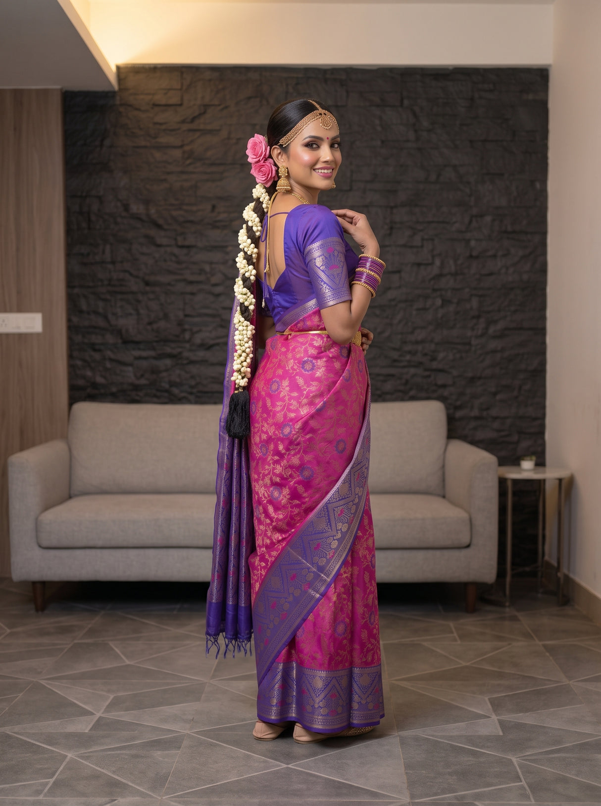 MIMOSA Rani Saree Saree — pose 7 styling detail