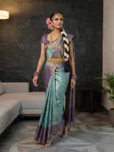 MIMOSA Sapphire Saree Saree — pose 6 styling detail