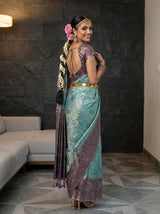 MIMOSA Sapphire Saree Saree — pose 7 styling detail