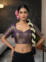 MIMOSA Sapphire Saree Saree — blouse close-up