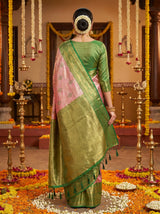 MIMOSA Gajari Kanjivaram Art Silk Saree — Blouse Fabric Detail