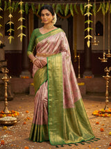 MIMOSA Magenta Kanjivaram Art Silk Saree — Draped Mannequin View