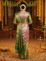 MIMOSA Magenta Kanjivaram Art Silk Saree — Blouse Fabric Detail