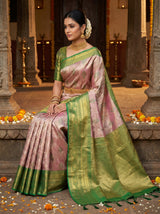 MIMOSA Magenta Kanjivaram Art Silk Saree — pose 8 styling detail
