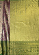 MIMOSA Magenta Kanjivaram Art Silk Saree — pallu and zari work detail