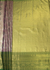 MIMOSA Magenta Kanjivaram Art Silk Saree — pallu and zari work detail