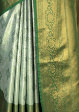 MIMOSA Pista Kanjivaram Art Silk Saree — fleets shot full lifestyle