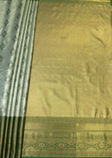 MIMOSA Pista Kanjivaram Art Silk Saree — pallu and zari work detail