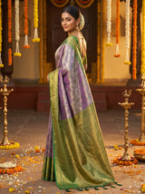 MIMOSA Violet Kanjivaram Art Silk Saree — pose 9 styling detail