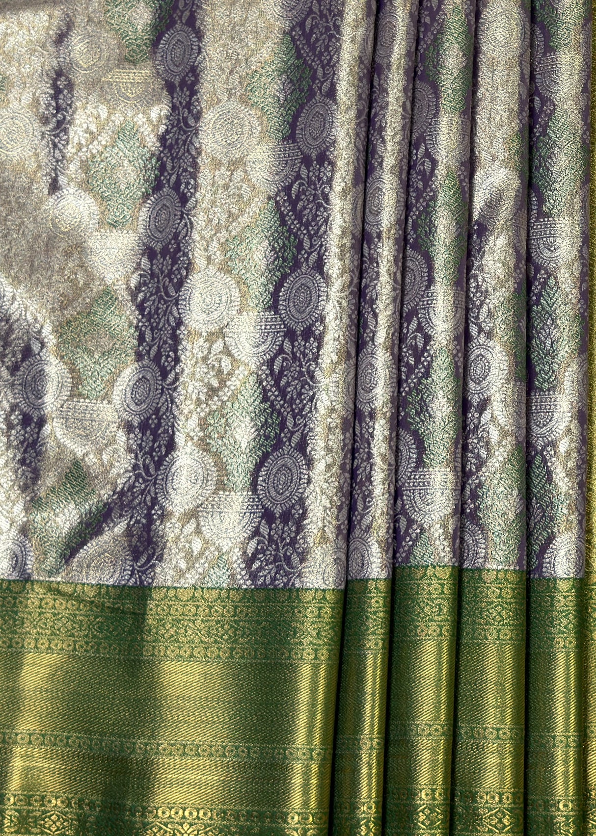 MIMOSA Violet Kanjivaram Art Silk Saree — fleets shot full lifestyle