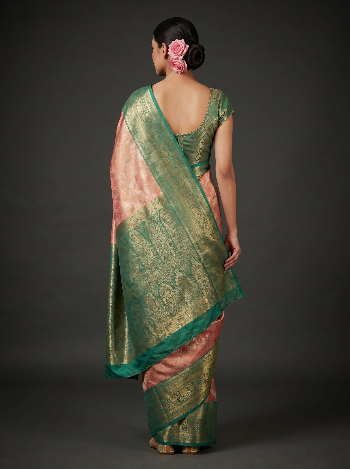 MIMOSA Gajari Kanjivaram Art Silk Saree — Blouse Fabric Detail