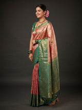 MIMOSA Gajari Kanjivaram Art Silk Saree — Pallu and Border Detail