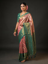MIMOSA Gajari Kanjivaram Art Silk Saree — pose 6 styling detail