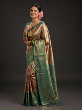 MIMOSA Maroon Kanjivaram Art Silk Saree — Model Lifestyle Pose