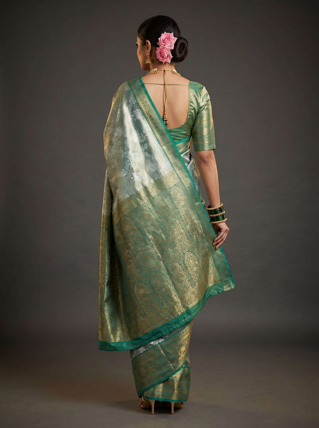 MIMOSA Saffire Kanjivaram Art Silk Saree — Blouse Fabric Detail