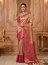 MIMOSA Gajari Kanjivaram Art Silk Saree — pose 4 styling detail