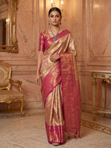 MIMOSA Gajari Kanjivaram Art Silk Saree — pose 7 styling detail