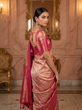 MIMOSA Gajari Kanjivaram Art Silk Saree — pose 9 styling detail