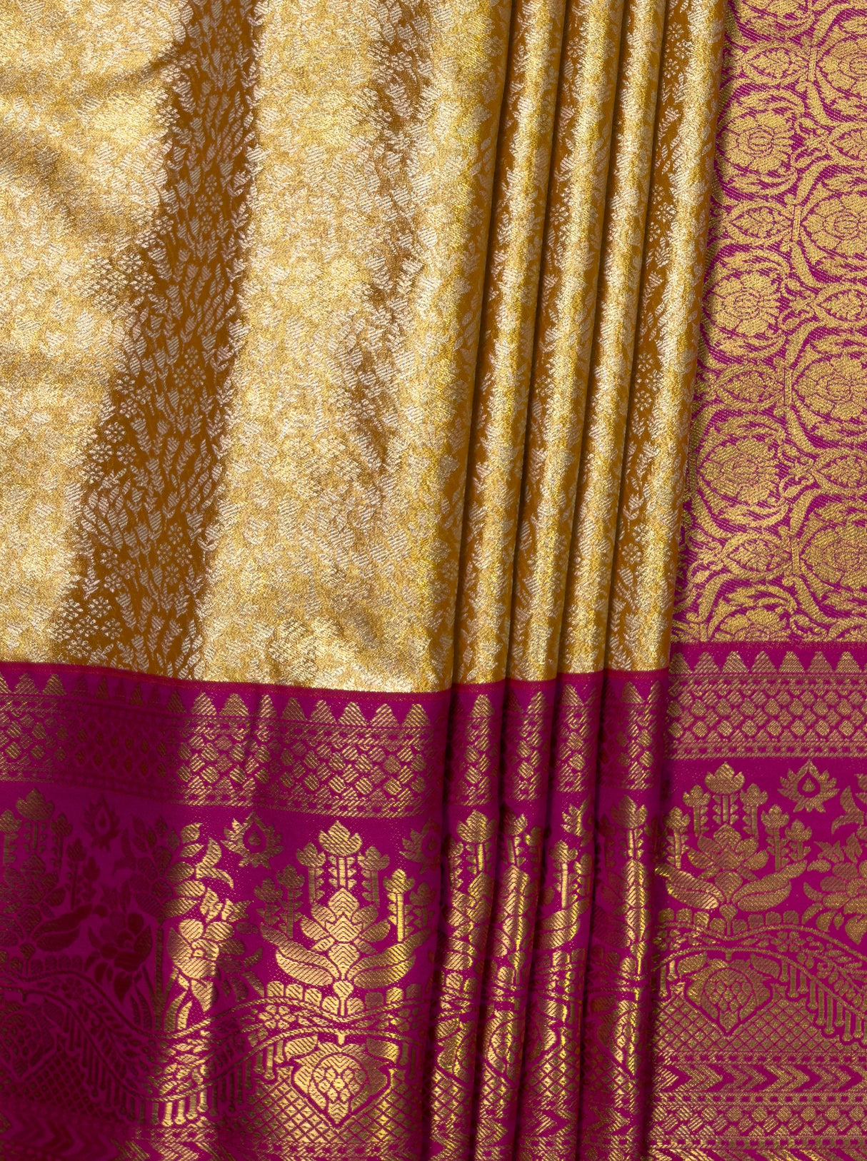 MIMOSA Orange Kanjivaram Art Silk Saree — fleets shot full lifestyle