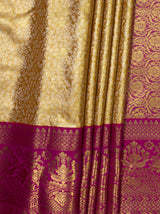 MIMOSA Orange Kanjivaram Art Silk Saree — fleets shot full lifestyle