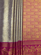 MIMOSA Violet Kanjivaram Art Silk Saree — fleets shot full lifestyle