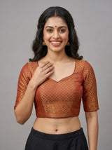 MIMOSA White Kanjivaram Saree — blouse close-up