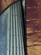 MIMOSA Sapphire Kanjivaram Art Silk Saree — fleets shot full lifestyle