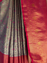 MIMOSA Violet Kanjivaram Art Silk Saree — fleets shot full lifestyle