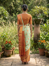 MIMOSA Pista Kanjivaram Art Silk Saree — background detail