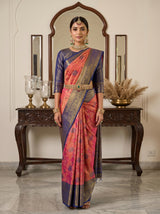MIMOSA Rani Kanjivaram Art Silk Saree — model lifestyle pose