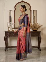 MIMOSA Rani Kanjivaram Art Silk Saree — model close-up