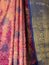 MIMOSA Rani Kanjivaram Art Silk Saree — floor and drape detail
